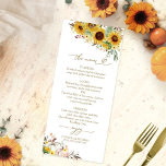 Liebe Sonnenblumenkürbis Hochzeitsmenükarten falle Menükarte<br><div class="desc">Erschaffen Sie eine elegante und zeitlose Herbstsuite,  die Ihren Stil mühelos mit personalisierten Details widerspiegelt.</div>