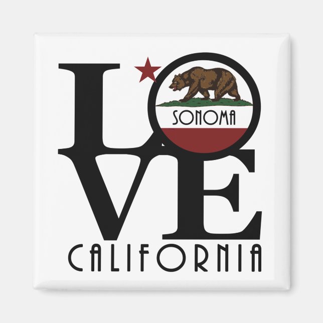 LIEBE Sonoma California Magnet (Vorne)