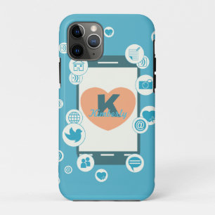 Liebe Soziale Medien Benutzerdefinierte Monogramm- Case-Mate iPhone Hülle