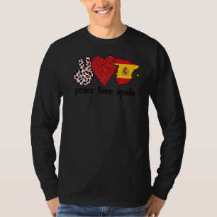 Liebe Spanien Proud Spanische Flagge Spanische Wur T-Shirt