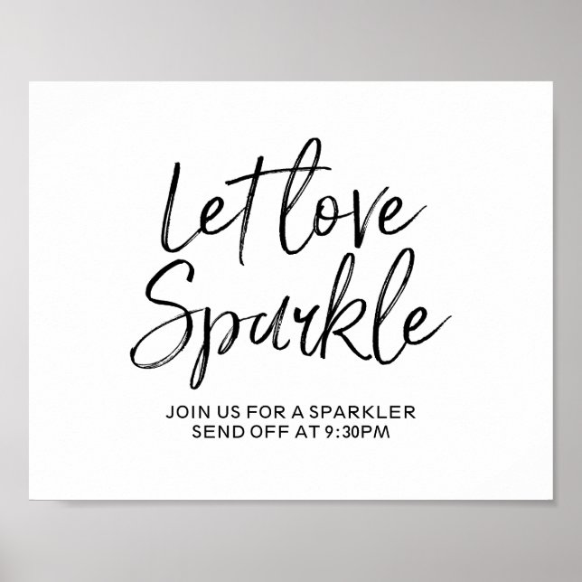Liebe sparkle 8 x 10 Zeichen gelassen Poster (Vorne)