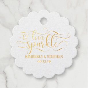 Liebe-Sparkle-Absenden gelassen Geschenkanhänger