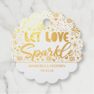 Liebe-Sparkle-Absenden gelassen Geschenkanhänger