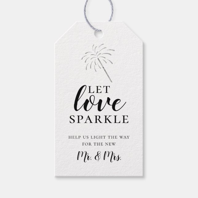 Liebe-Sparkle-Absenden gelassen Geschenkanhänger (Vorderseite)