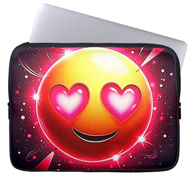 Liebe Sparkle Emoji Hearts Laptopschutzhülle (Vorderseite)