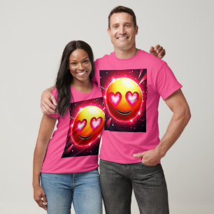 Liebe Sparkle Emoji Hearts T-Shirt