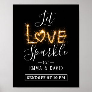 Liebe-Sparkle gelassen Sparkler Send Off Wedding Poster