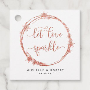 Liebe sparkle lass, Blush, Rose Gold Geschenkanhänger