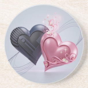 Liebe Sparks Romantischer Untersetzer