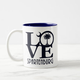 LIEBE Spartenburg SC Zweifarbige Tasse
