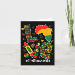 Liebe Sped Teacher African Black History Monatsges Karte