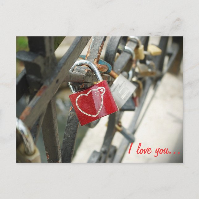 Liebe sperren - Postkarte (Vorderseite)