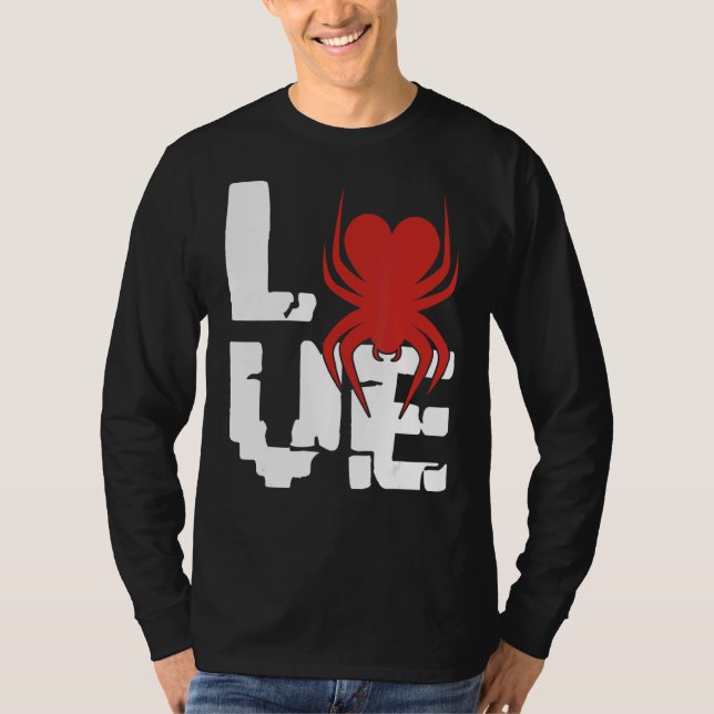 Liebe Spider Arachnophile Spider Web Insekt Cobweb T-Shirt (Vorderseite)