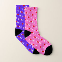 LIEBE | Spieglein: Lavendel im Inneren, Rosa im Fr Socken