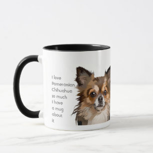 Liebe Spitz Chihuahua Hunde so viel Spaß Zitat Tasse