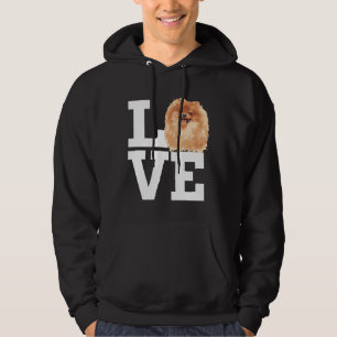 Liebe Spitz Hund Niedlicher Spitz Furry Hund Gesic Hoodie