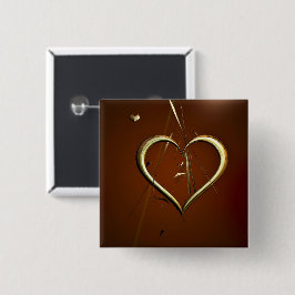Liebe-Splitter aus Gold-Abzeichen Button
