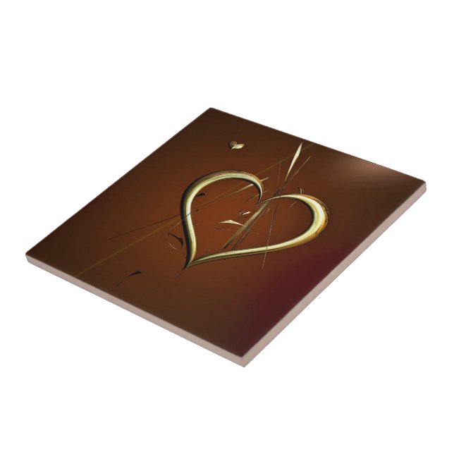 Liebe-Splitter aus Gold-Keramik Fliese (Seite)