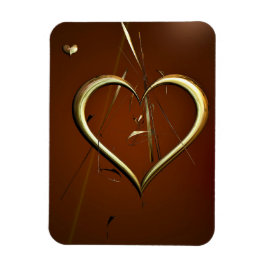 Liebe-Splitter aus goldenem, flexibler Magnet