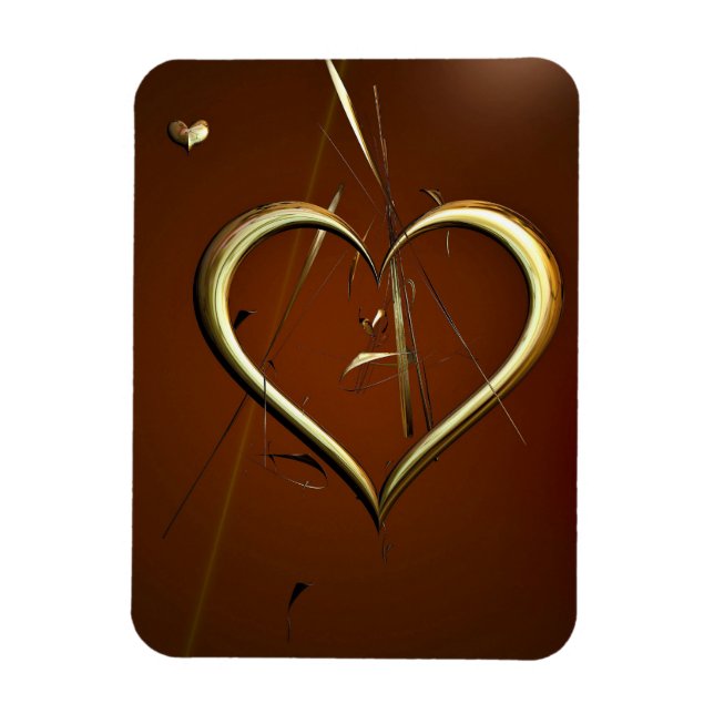 Liebe-Splitter aus goldenem, flexibler Magnet (Vertikal)