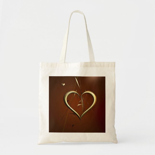 Liebe-Splitter Gold-Budget-Totbeutel Tragetasche (Vorne)