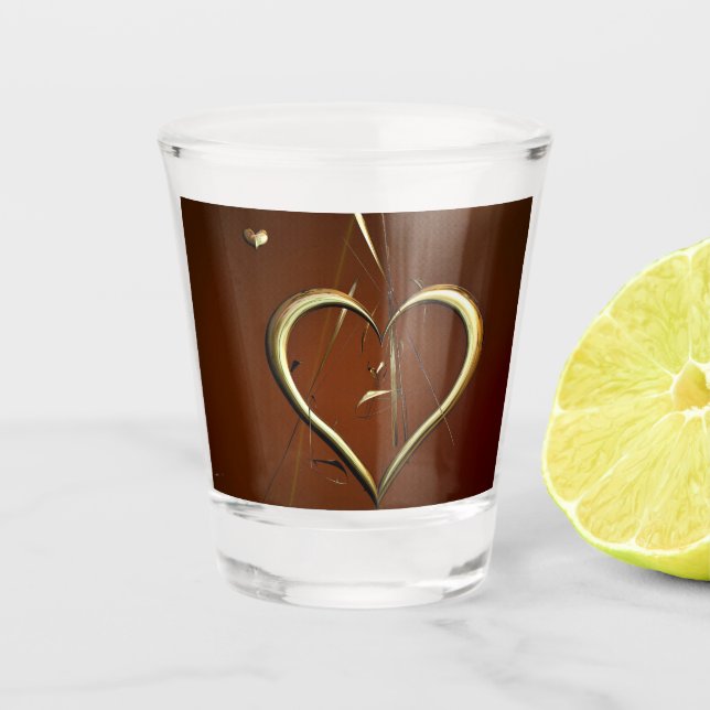 Liebe-Splitter Schnapsglas (Vorderseite)