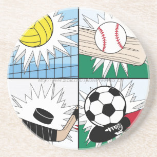 "Liebe Sports" Sandstein Untersetzer