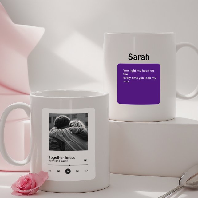 Liebe: Spotify Inspiriert Paare Geschenk für Val Kaffeetasse (Von Creator hochgeladen)