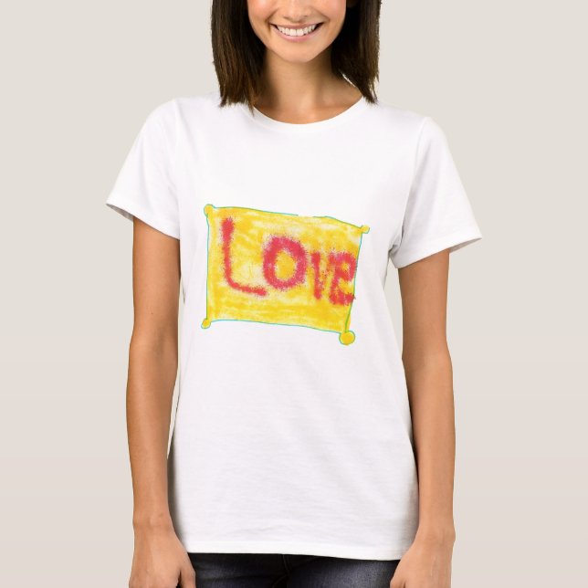Liebe-Spray auf Gelb T-Shirt (Vorderseite)