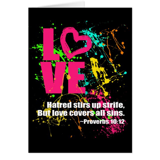 Liebe-Sprichwort-Bibel-Vers-Neonfarben-Spritzer (Vorne)