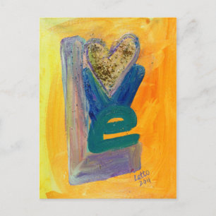 Liebe Spring Stack Glitzer Postkarte