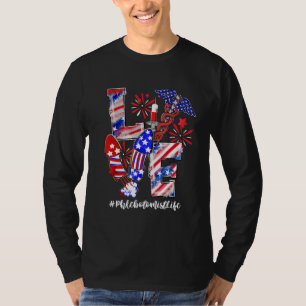 Liebe Spritze Feuerwerk Phlebotomist Life 4. Ju T-Shirt