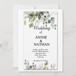 Liebe Sprouts: Eine Eukalyptus-Hochzeit Einladung