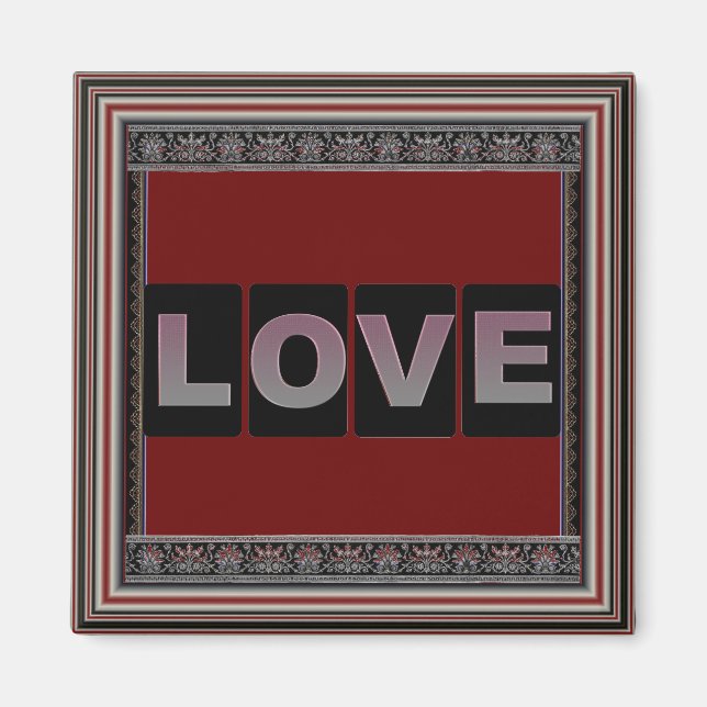 Liebe Square Magnet (Vorne)
