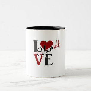 Liebe Square T - Shirt Zweifarbige Tasse