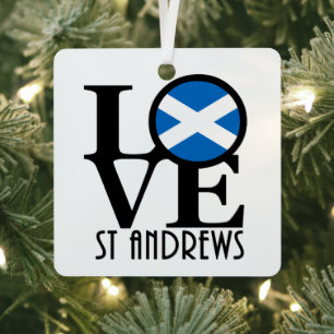 LIEBE St Andrews Scotland Ornament Aus Metall