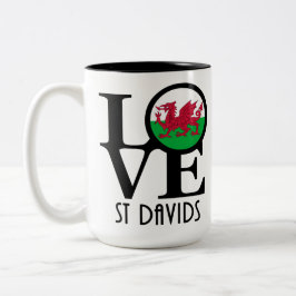 LIEBE St Davids, Wales 15oz Zweifarbige Tasse