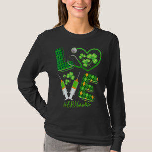 Liebe St Patrick S Er Nurse Life Irische Kleeblätt T-Shirt