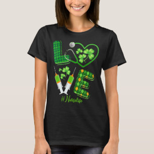 Liebe St Patrick S Nurse Life Irish Kleeblatts Nie T-Shirt