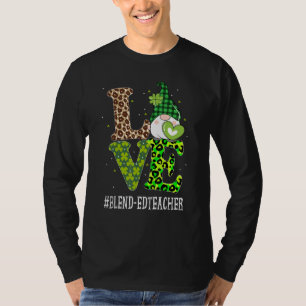 Liebe St Patricks Day Gnome Leopar T-Shirt