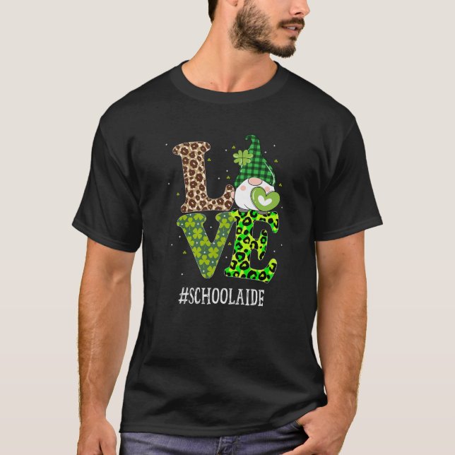 Liebe St Patricks Day Gnome Leopard Sha T-Shirt (Vorderseite)
