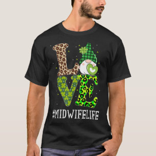 Liebe St Patricks Day Gnome Leopard T-Shirt