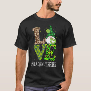 Liebe St Patricks Day Gnome Leopard Wom T-Shirt