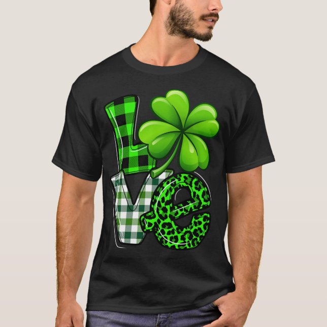 Liebe St Patricks Day Matching Family Kleeblatt Gr T-Shirt (Vorderseite)