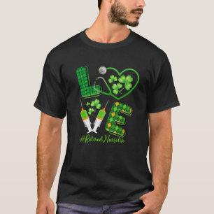 LIEBE St. Patrick's Remüde Nurse Life Irish Shamro T-Shirt