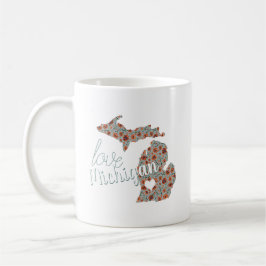 Liebe Staat von Michigan Poppies Blumenmuster Kaffeetasse