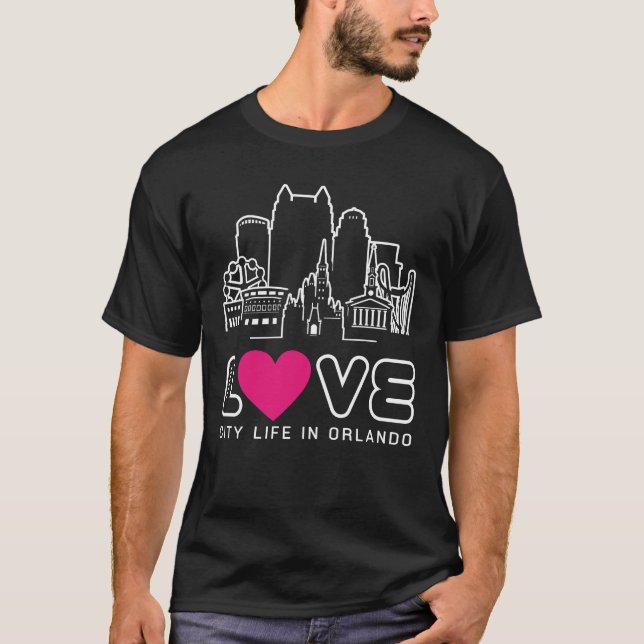 Liebe Stadtleben in Orlando T-Shirt (Vorderseite)