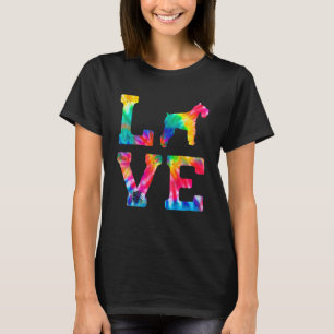 Liebe Standard Schnauzer Gefärbte Krawatte Hund Ma T-Shirt
