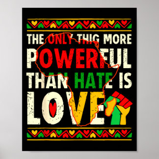 Liebe stärker als Hass Black History Month Einheit Poster