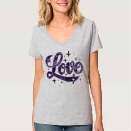 Liebe Starry Lila Women T-Shirt